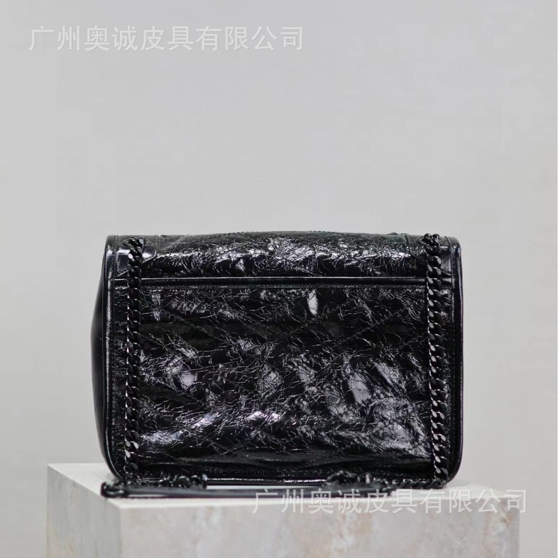 Yangshulin 新しい Y ファミリー女性のバッグバッグプリーツ牛革フラップメッセンジャーバッグレトロチェーンメッセンジャーバッグドロップシッピング|undefined