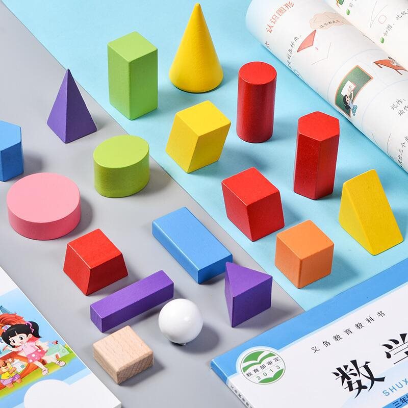 (2개) 초등학생을위한 너도밤 18 큐브 빌딩 블록 1-6 학년 기하학적 3 차원 교육 모양 도매 교육 보조