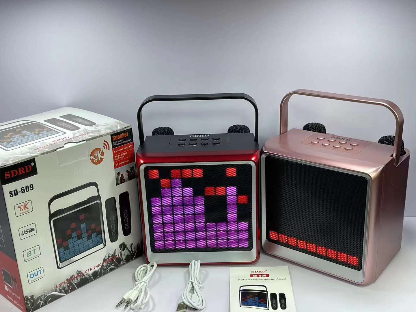 Bluetooth Karaoke Microphone Portable Wireless Outdoor Speaker_voghion.com