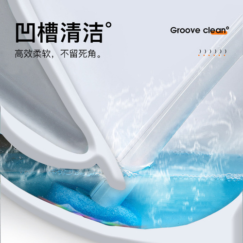 One-time use toilet brush set, no dead corner, household disposable replacement head toilet brush, wall-mounted toilet cleaning brush