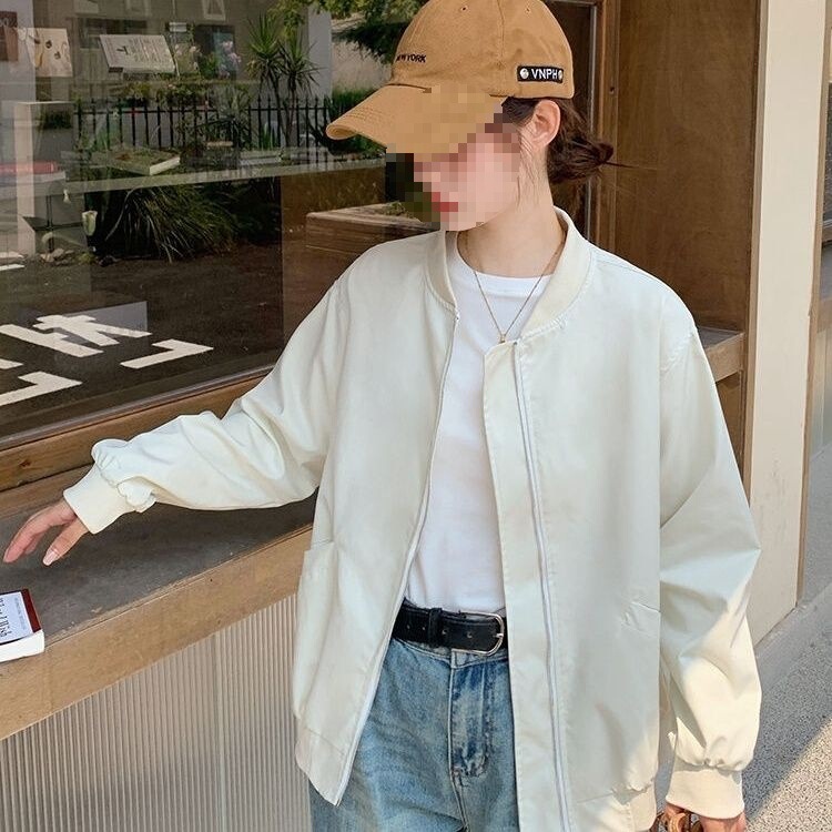 美式棒球服外套女春秋款宽松休闲显瘦长袖小个子洋气百搭短款夹克|undefined