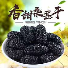 代发新疆新鲜桑椹干泡水酒无沙黑桑葚免洗即食黑果桑葚干