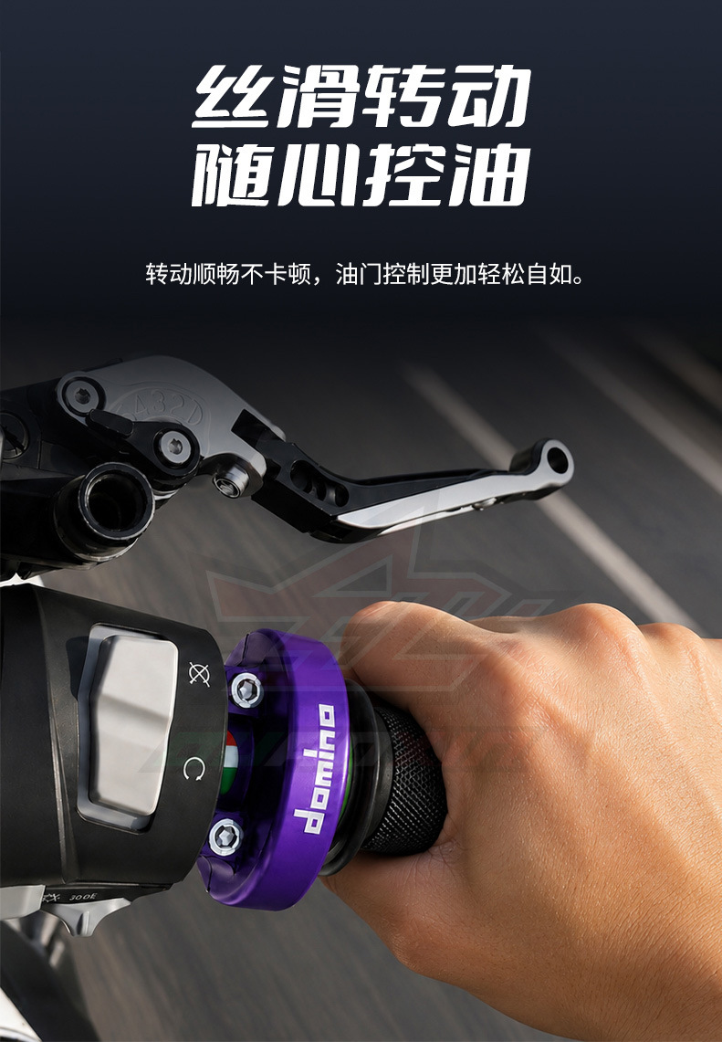 Suitable for Motorcycle Universal Throttle Modification Parts, Large-Displacement Throttle Domino Handlebar Dual-Line Throttle Mount