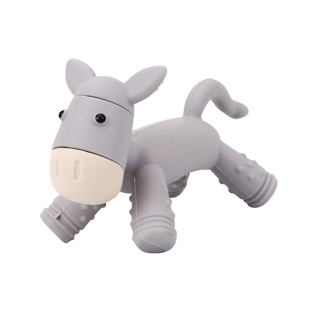 Little donkey teether gray