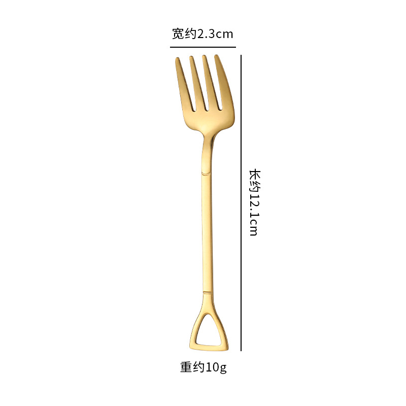 Creativo 304 de acero inoxidable sandía pala cuchara Internet celebridad mini hierro cuchara helado pala tenedor traje trabajador pala