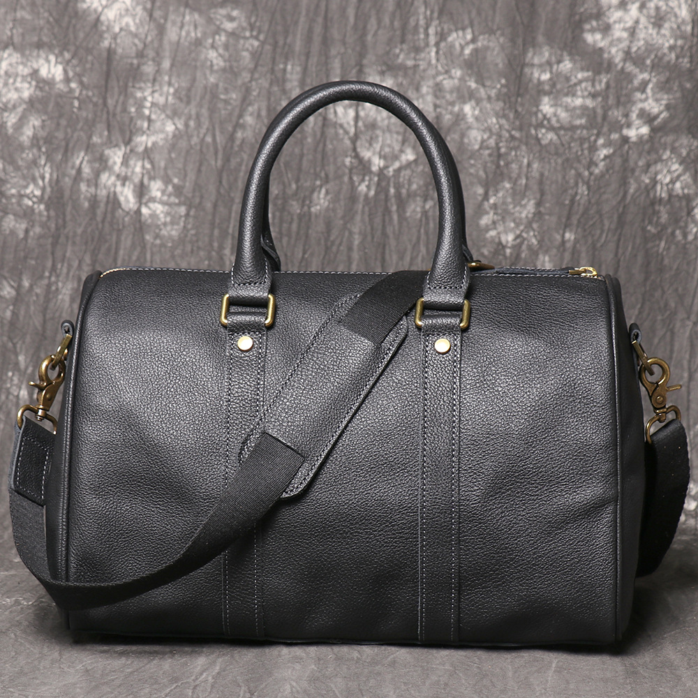 Cross-border fitness tote bag, cowhide, single shoulder crossbody bag, travel luggage bag, business trip, travel carry-on storage bag for men.