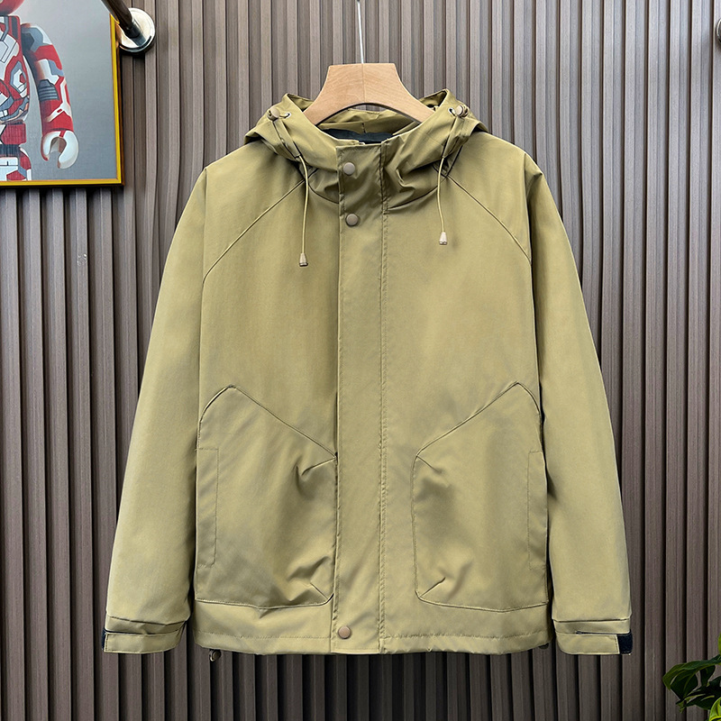 Spring and Autumn Hooded Jacket for Men, Trendy Casual Versatile Workwear Jacket, Fashionable Sports Simple Outdoor Windbreaker Spring and Autumn Hooded Jacket for Men, Trendy Casual Versatile Workwear Jacket, Fashionable Sports Simple Outdoor Windbreaker