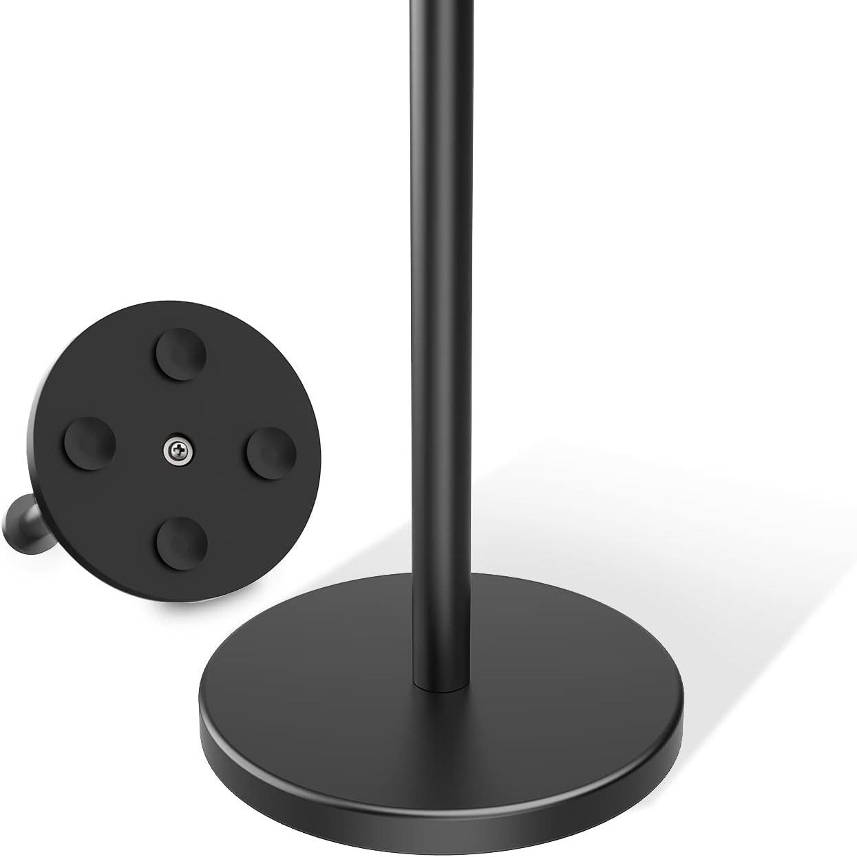 Soporte para rollo de papel de cocina de acero inoxidable, soporte vertical para toallas de papel, soporte para rollo de papel, soporte para envoltura de plástico, soporte para toallas de papel, estante de almacenamiento para toallas de papel