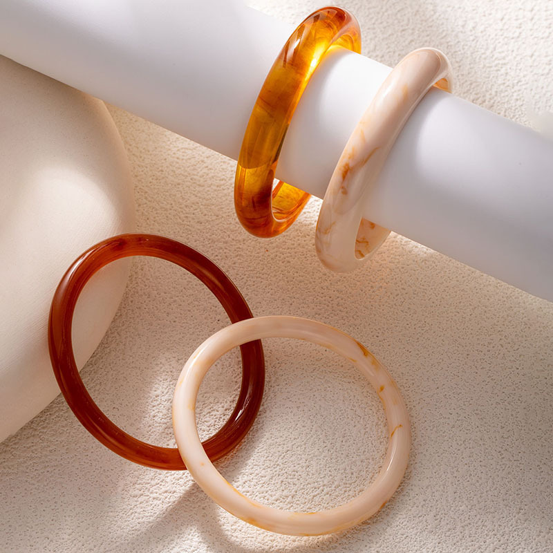 Cross-Border Hot-Selling Acrylic Marble Bracelet, Personalized Cold Style Bracelet, Women's Retro High-End Bracelet