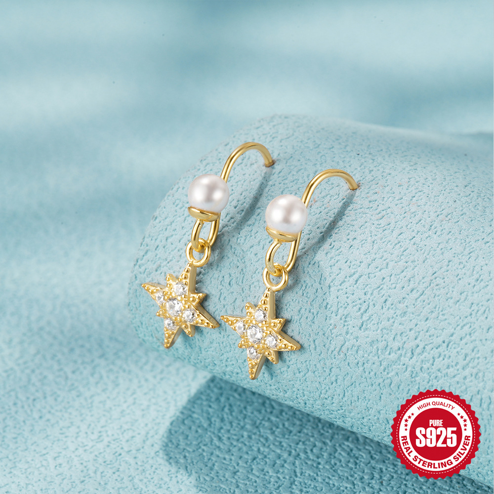 1g Weight 925 Sterling Silver Ear Needle Material 18K Gold Plated Plating Material Drop Earrings Classification 1 Pair Quantity Date, Tea Party Occasion 925 Sterling Silver Material Geometric Pattern All Seasons Season Women's Gender Elegant, Simple Style Style 1 Pair 18K Gold Plated 925 Sterling Silver 925 Sterling Silver Earrings Geometric Drop Earrings 47