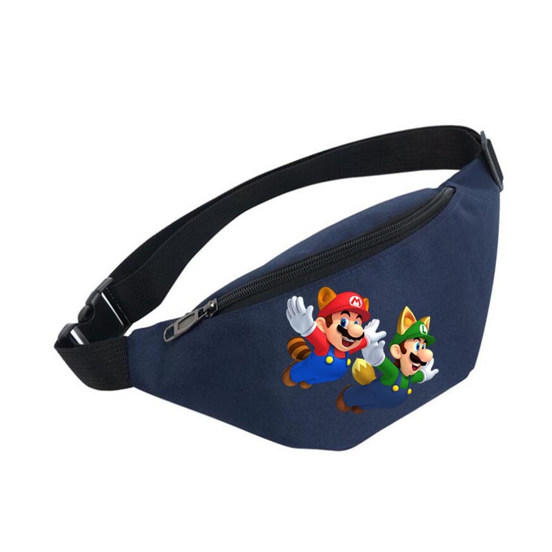 Juego Mario Super Mary bolso de la cintura de los hombres y las mujeres deportes Satchel bolso del teléfono móvil multifuncional bolso de la cintura de dibujos animados monedero
