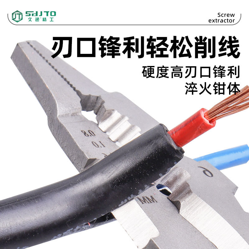 Los fabricantes venden al por mayor alicates de engarzamiento de línea de cizalla eléctrica multifuncional resistentes al desgaste alicates pelacables plegables de prueba eléctrica