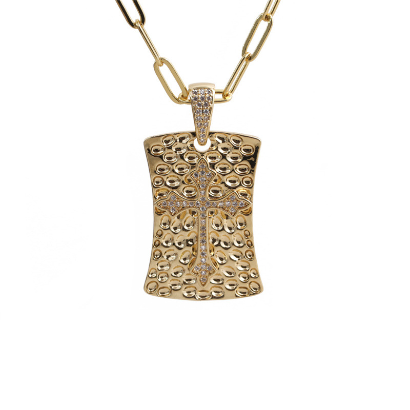 Nihaojewelry fashion zircon cross pendant necklace Wholesale Jewelrypicture4