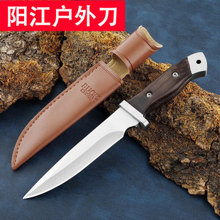Cross-border 2008 straight knife outdoor camping knife portable self-defense tactical straight knife high hardness sharp fruit knife