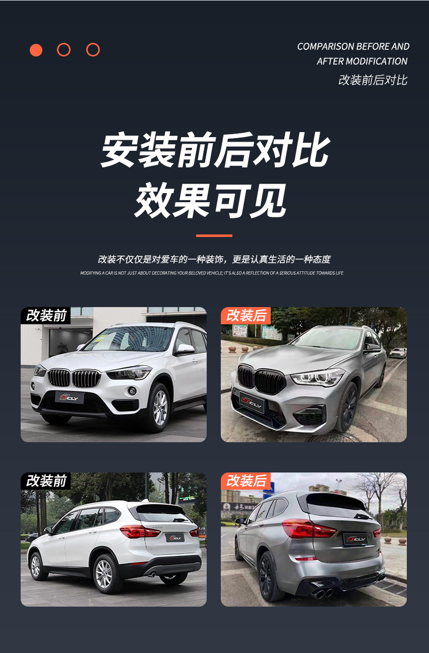 Suitable for 16-22 BMW F48 F49 X1 modified G08 X3M body kit