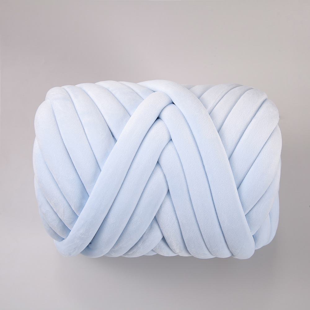 Terciopelo ultra grueso islandés hilo de lana relleno de algodón grueso tejido a mano DIY almohada bolsa línea de choque bebé