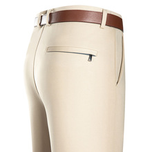 品牌休闲裤春秋季免烫中年男士西裤拉链口袋男裤宽松弹力大码裤子