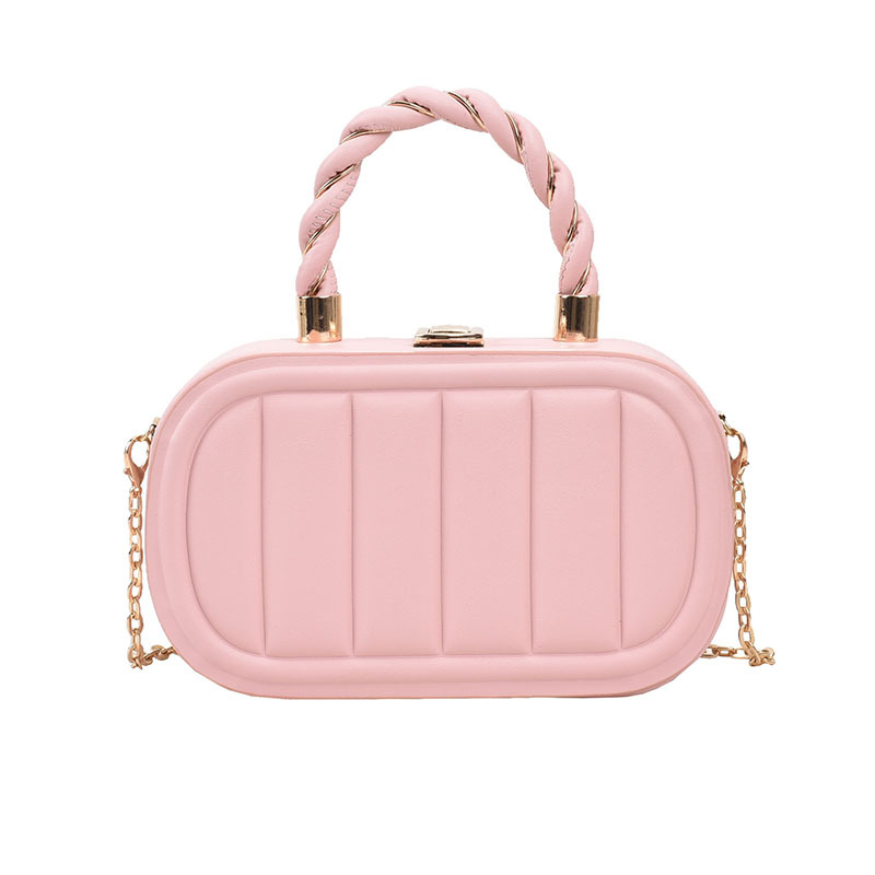Bolso de mano tejido de patrón vertical con textura popular transfronteriza para mujer 2023 bolso de caja cuadrada pequeña con cadena de mensajero de un solo hombro