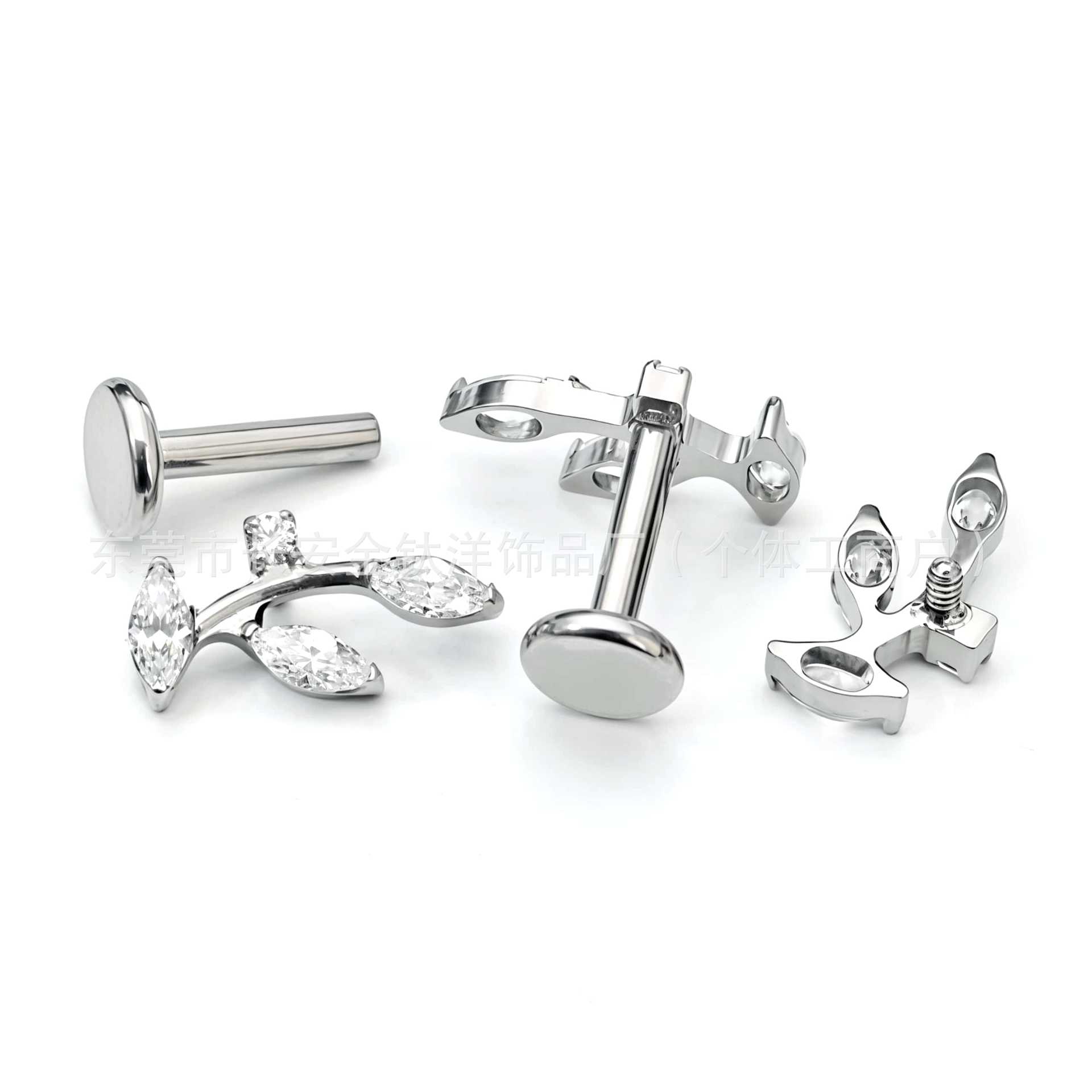 Labret piercing jewelry detail image