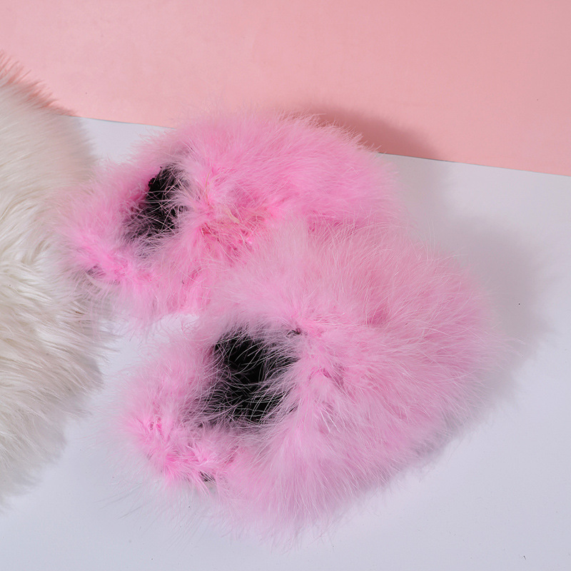 Solid Color Thicken Plush Slippers NSKJX112133