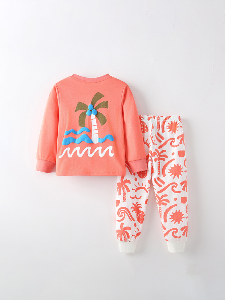 Malwee transfronterizo ropa de hogar infantil otoño invierno nuevo estilo europeo y americano para niños de mediana edad ocio chaqueta de otoño pantalón conjunto de aire extranjero