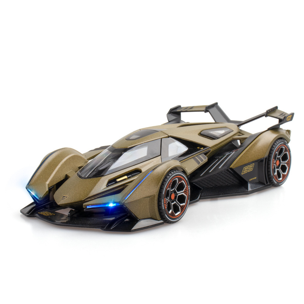 Modelo de coche de aleación Jiaye 1:22 Lanbo V12GT Concepto de coche deportivo sonido y luz Puerta Abierta Tire hacia atrás modelo de coche de juguete adornos