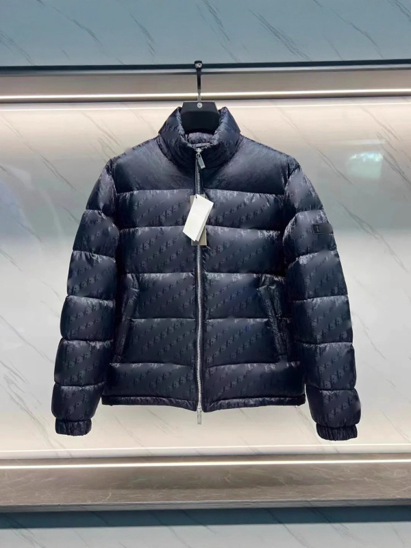 高版本25潮牌迪家同款老花满印立领羽绒服男女秋冬保暖白鸭绒外套|undefined