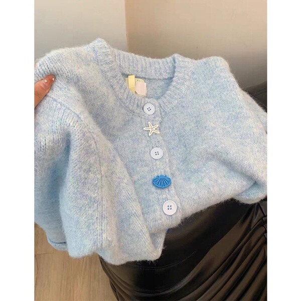 Cute blue spring sweater