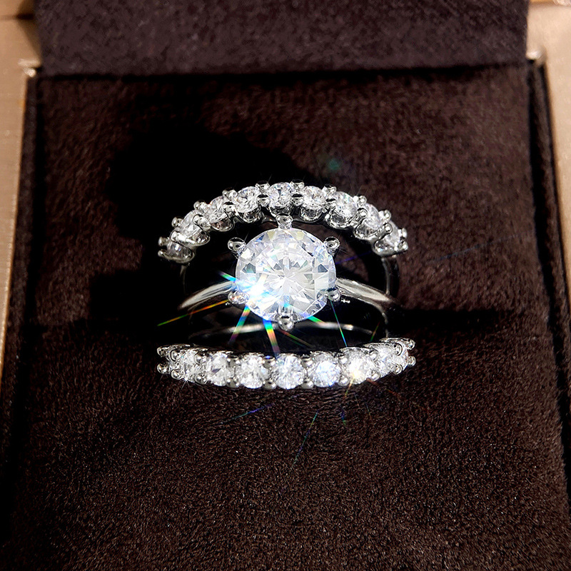 Cao Shi's Neue Mode OL Drei Set Luxus Tragen Ring Stärke_voghion.com