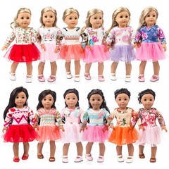 Cross-border Bestselling 18-inch American Girl Doll Clothing Changeable Dress-up Doll Toy Baby Doll Clothes Silicone Doll Fashion Set Wholesale