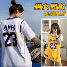 詹姆斯球衣假2件男女短袖23號湖人庫里科比t恤歐文11號背心籃球服
