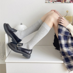 法式灰色小腿襪黑白灰襪子女襪長筒襪高筒長襪中筒襪及膝襪潮襪