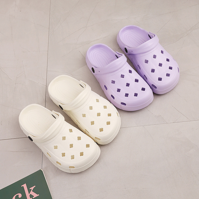 Eva Croc Shoes New Foam Beach Baotou Croc Shoes Summer Home Beach Two-Wear Women's Slippers Wholesale