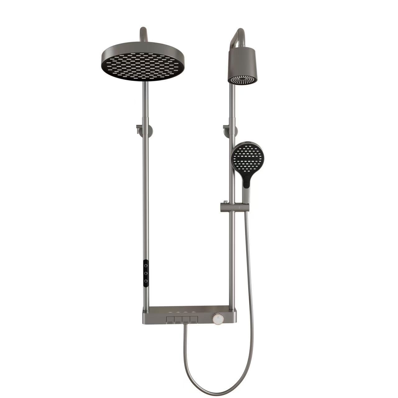 Juego de ducha oficial y genuino para uso doméstico, hecho de cobre, con función de aumento de presión, protección contra quemaduras, y opciones de agua fría y caliente.