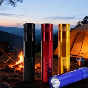 LED迷你小手電筒鋁合金強光小手電3W禮品隨身燈家用5號電池應急燈