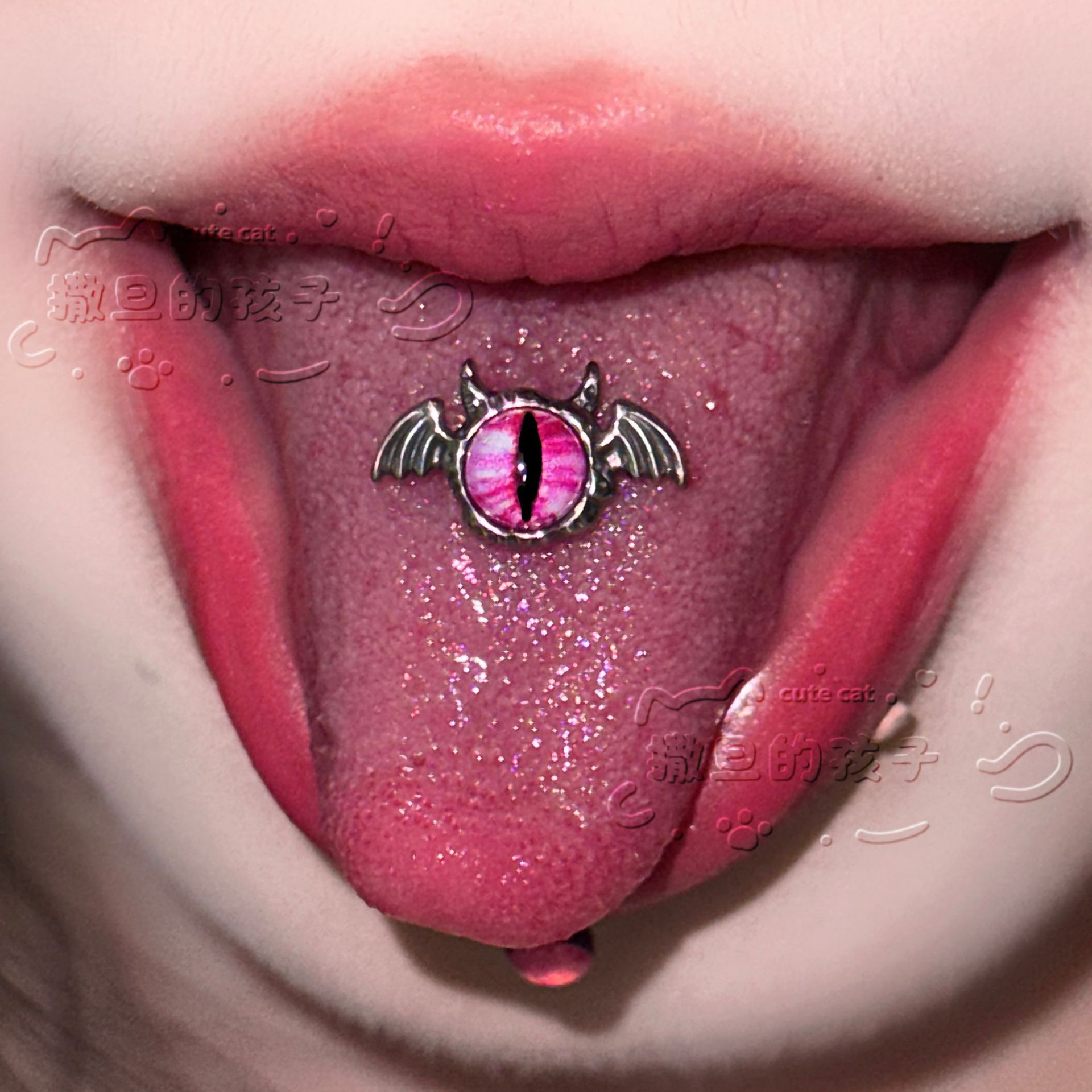 Pointed titanium steel lip stud product view