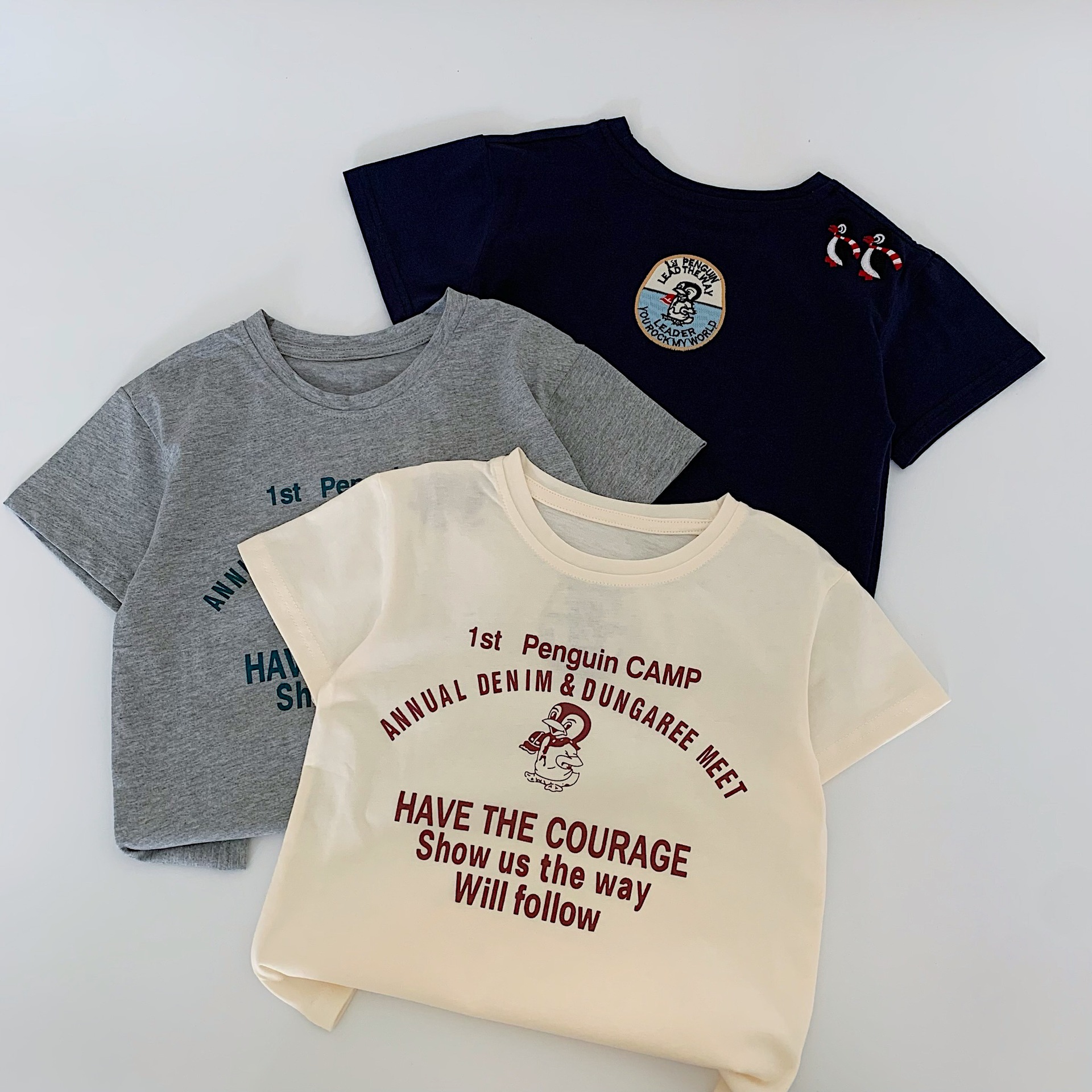 Camiseta de manga corta para niño Maibao 2025 verano nuevo estilo para niños versión coreana suelta casual de dibujos animados top verano al por mayor