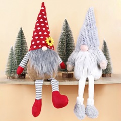クロスボーダー新しいクリスマスルドルフ人形クリスマス装飾顔のない尖った帽子吊り脚ノーム人形装飾品