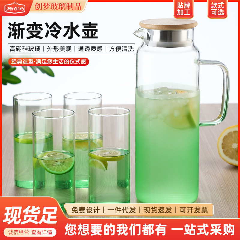 Glass capacious teapot for home use
