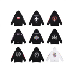 24ss正确版Chrome Hearts 克罗伈十字架连帽卫衣百搭潮流时尚