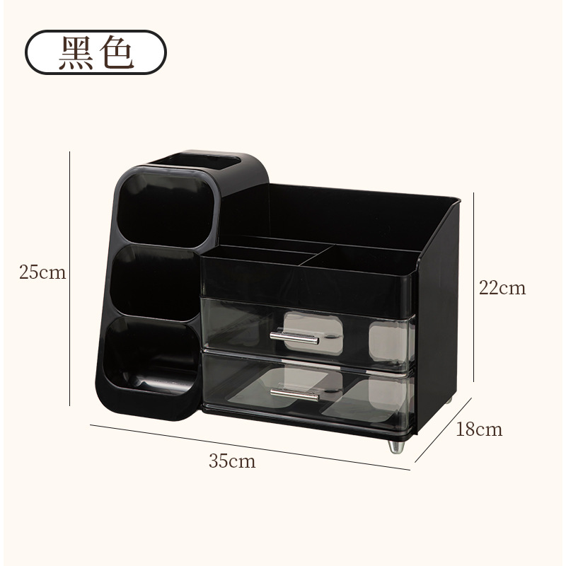 Caja de almacenamiento de cosméticos, lápiz labial, productos para el cuidado de la piel, estante dividido multifuncional, tocador para el hogar, sensación avanzada, gran capacidad