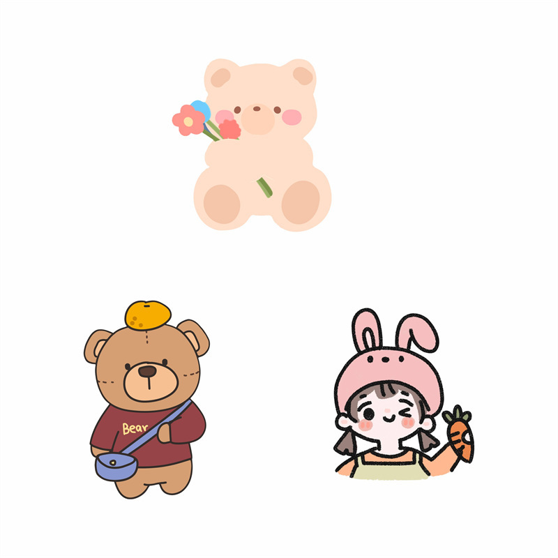 萌えかわいいアクリルバッジのブローチ卸売りの女の子のバッグのアクセサリーは穴を開けてペンをかけることができます。|undefined