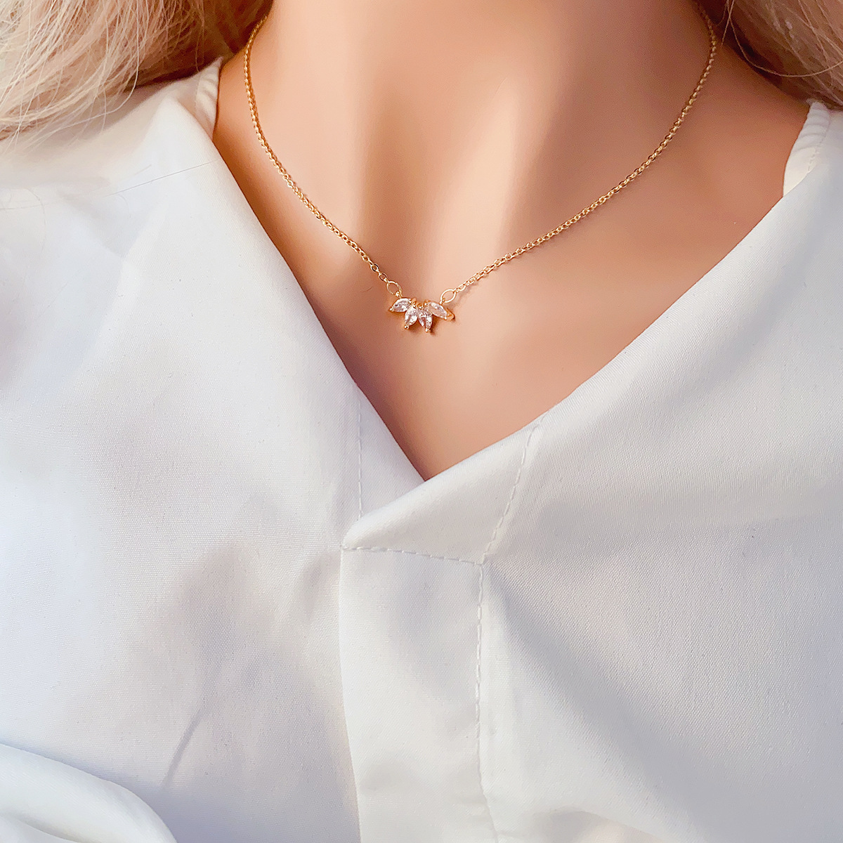 Leaf Necklace Silver