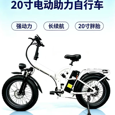 20inch Lithium Battery Folding Electric Bicycle Cross-Border Foreign Trade Snow Electric Bike Bicycle Export Manufacturer