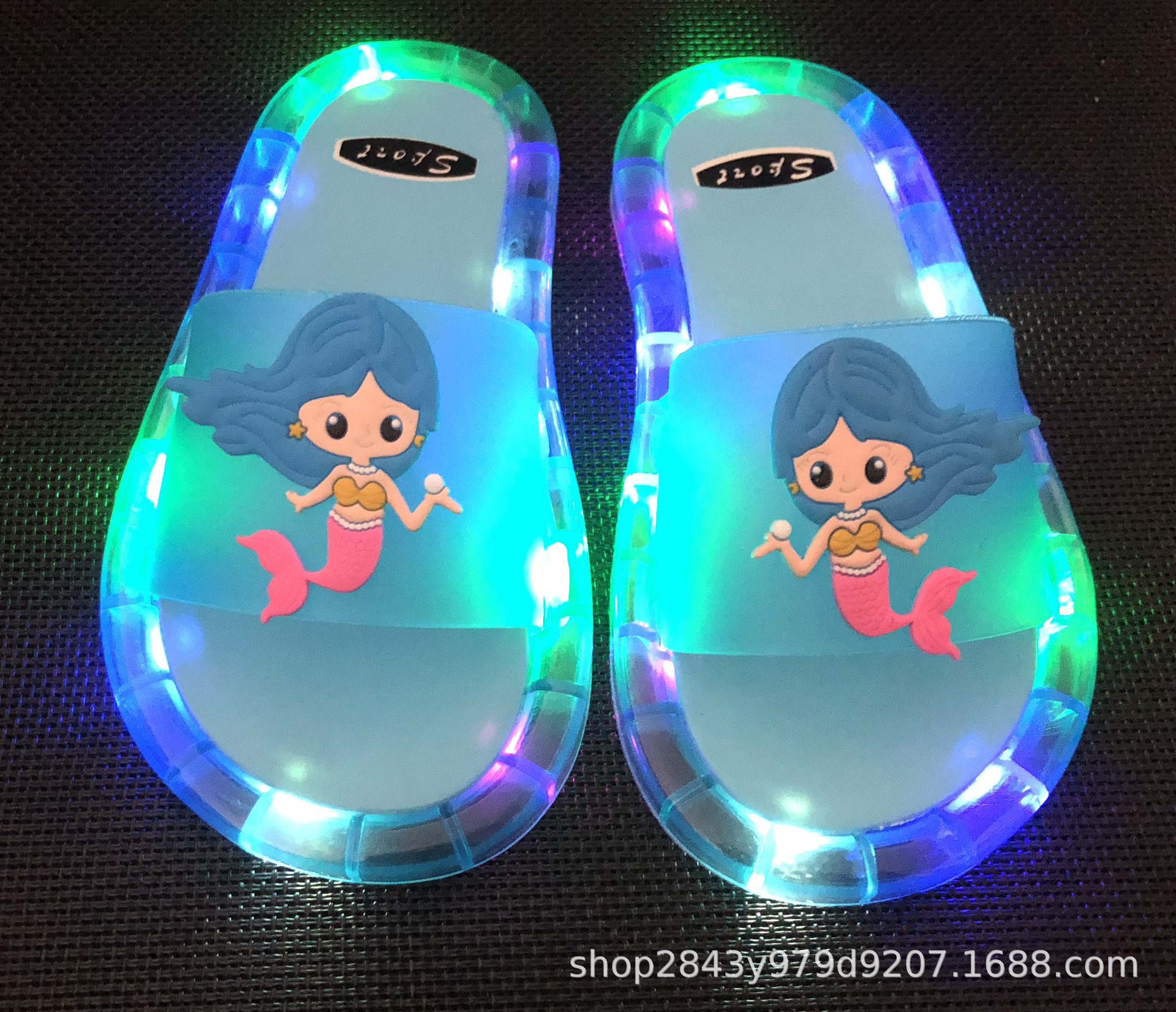 Poppy Playtime Sausage Monster Poppy Cartoon Light-Up Children's Slippers Mermaid Cartoon Light-Up Slippers