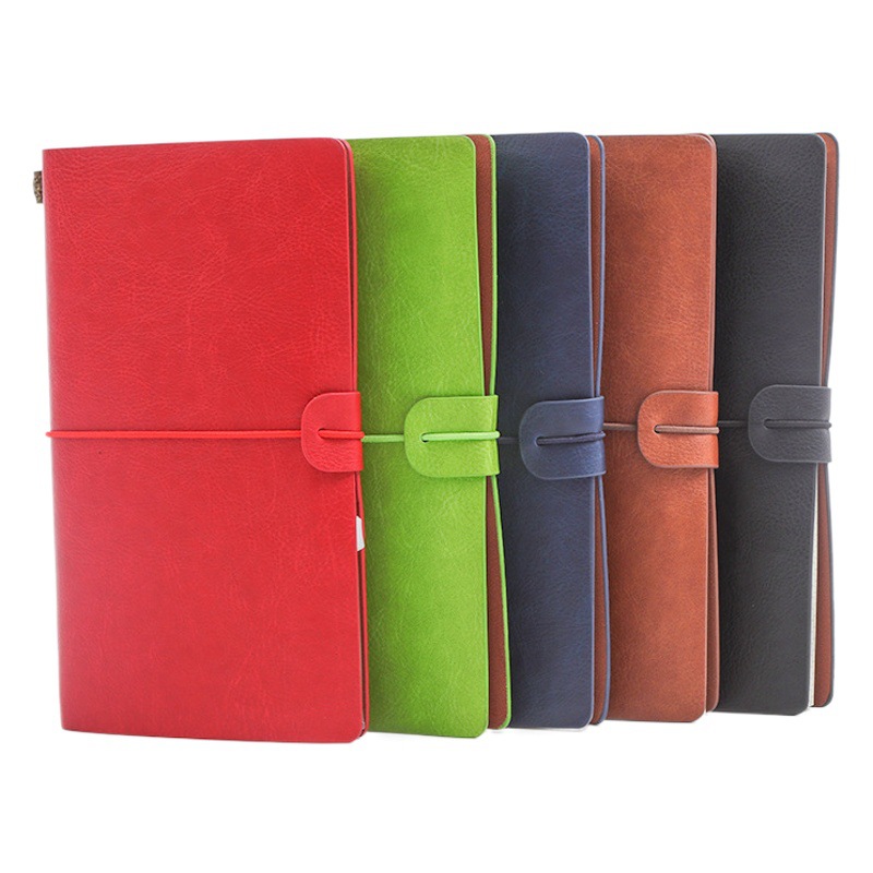 Cuaderno TN transfronterizo A6 vintage de viaje, diario de bolsillo, superventas de Amazon con correa, fabricante de cuadernos personalizables