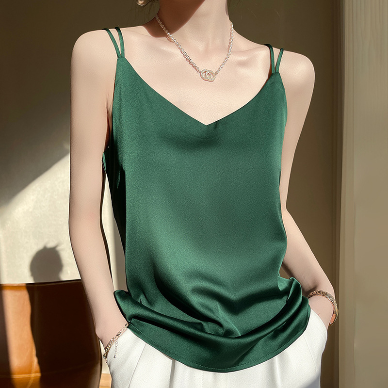 2025 Summer New Arrival Camisole Women's V-neck Base Vest Stylishy New Arrival Loose Women's Top for Summer