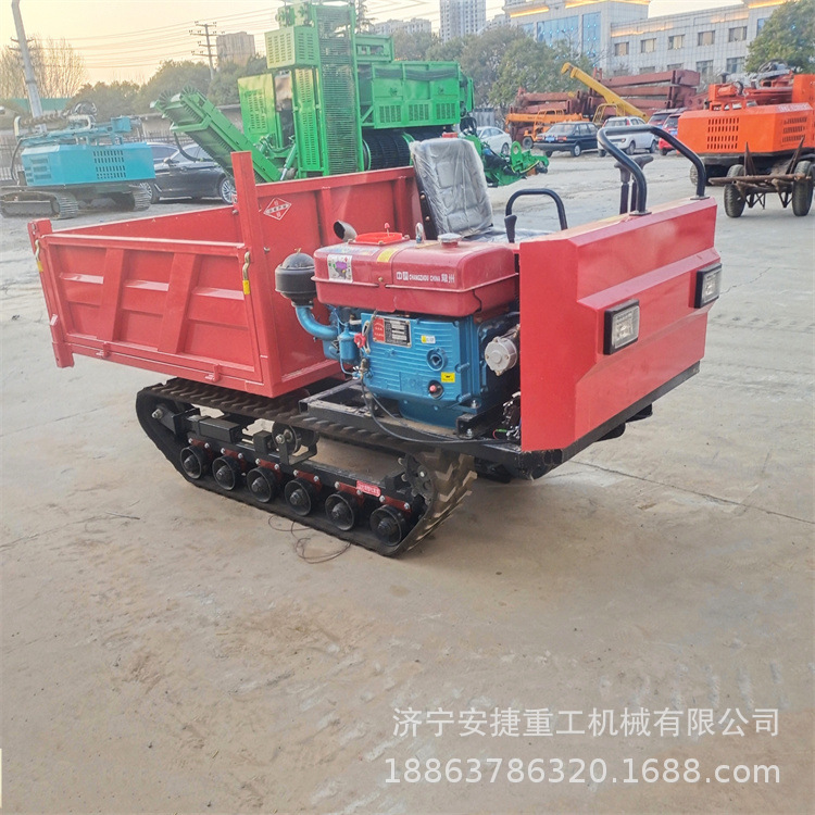 3吨座驾式履带运输车 田园搬运履带拖拉机 小型自卸农用履带车