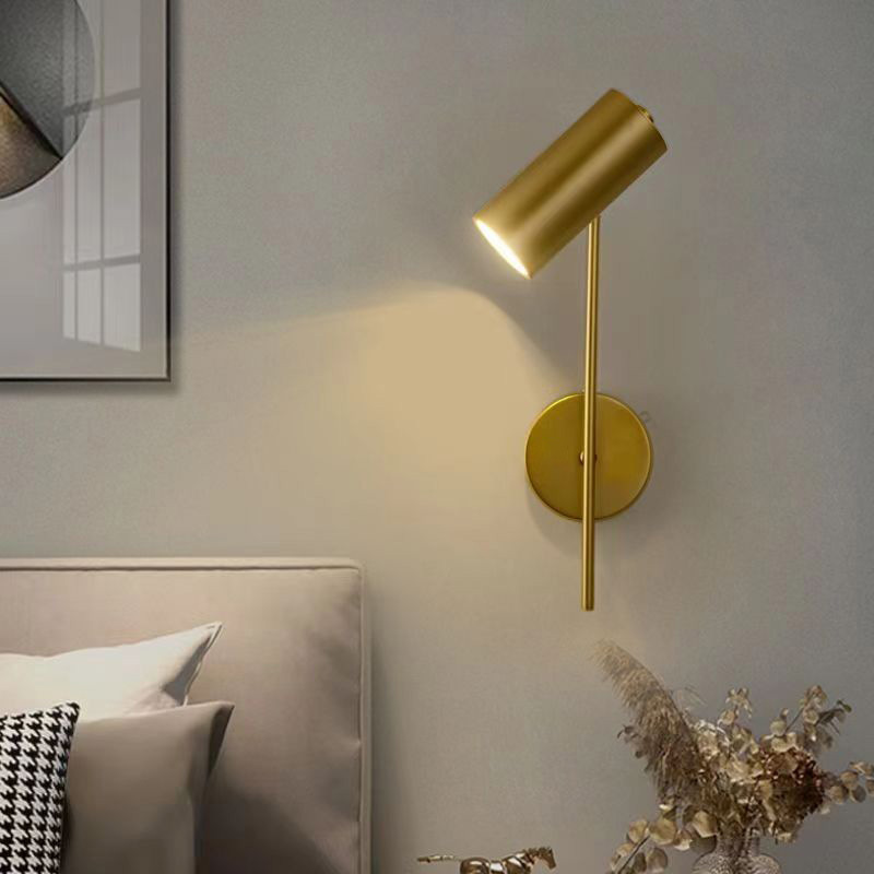 Ventas directas de lámpara de pared de sala de estar nórdica puede girar lámpara de cabecera de cama de dormitorio lujosa escalera creativa lámpara de pared de pasillo