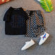 Children's clothing boys' summer 2024 new medium and big children Korean style casual loose printed handsome fashionable suit two-piece suit